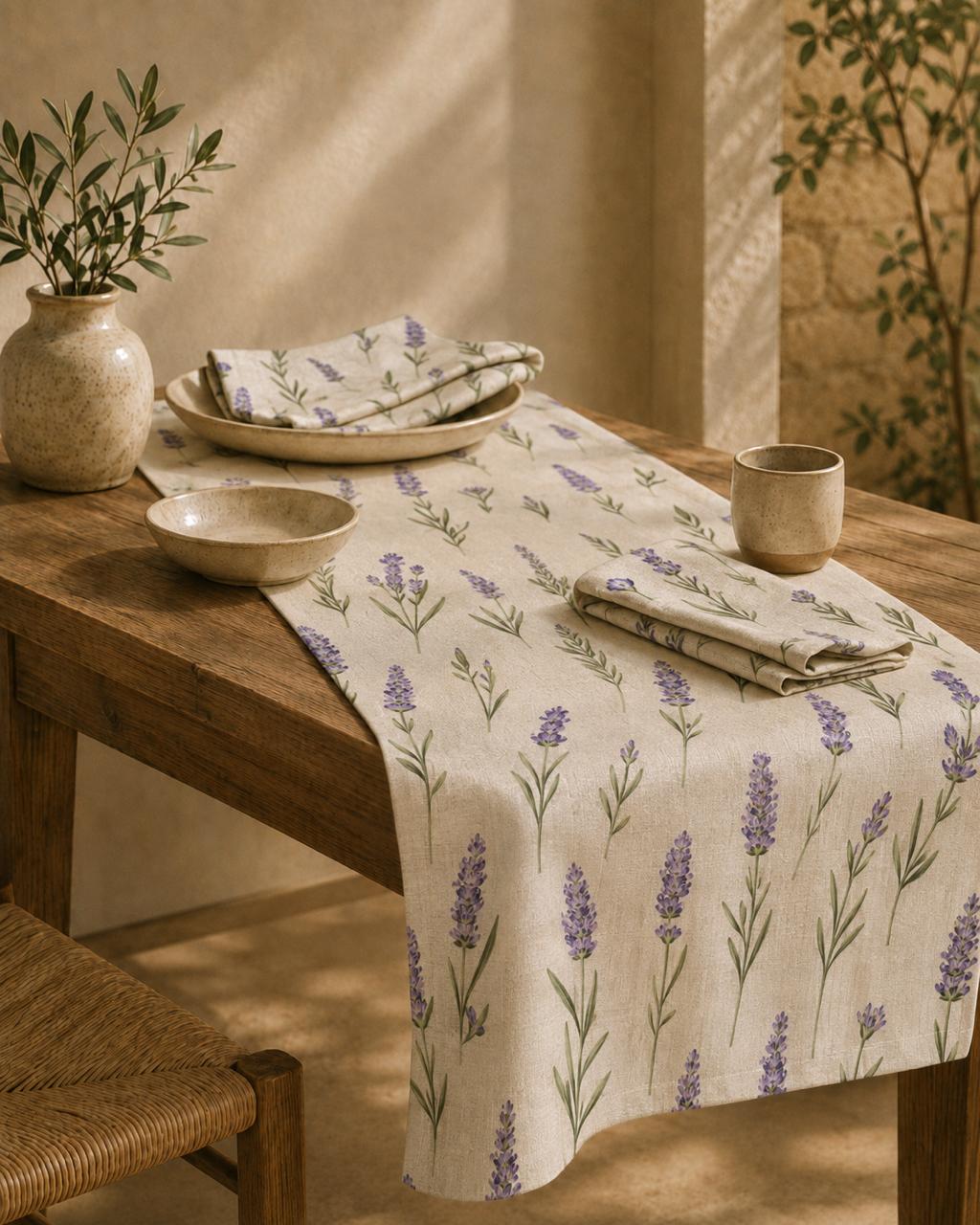Botanical table linens from Kotkoa Shop